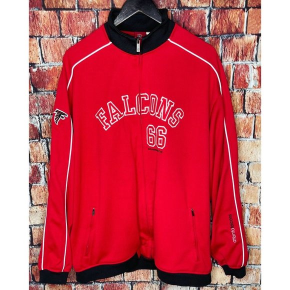 VTG Atlanta Falcons Gridiron Classics Reebok NFL Embroidered Zip Up Jacket 2XL - Picture 1 of 8